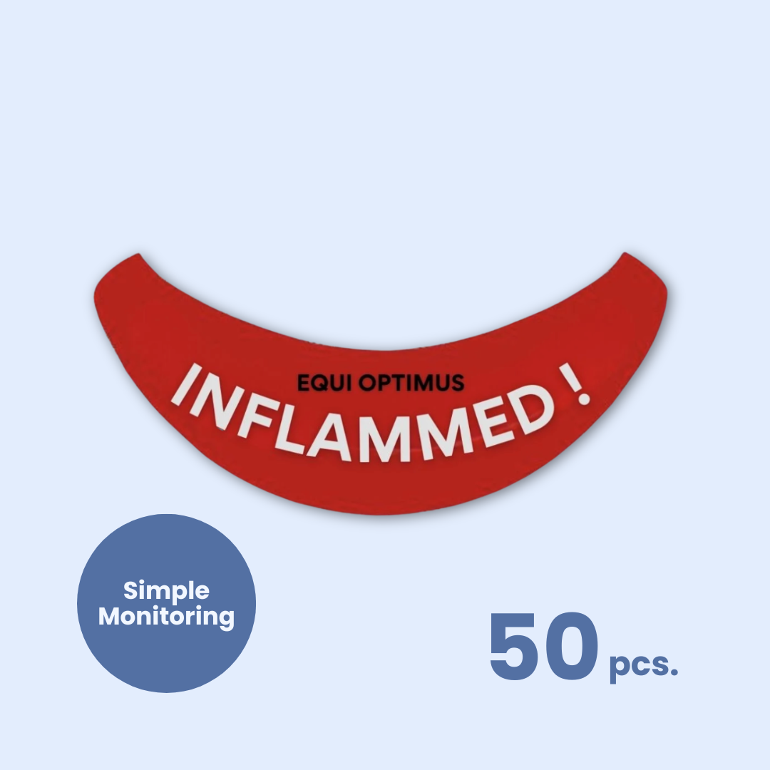 Autocollants de détection de l'inflammation à changement de couleur EquiOptimus