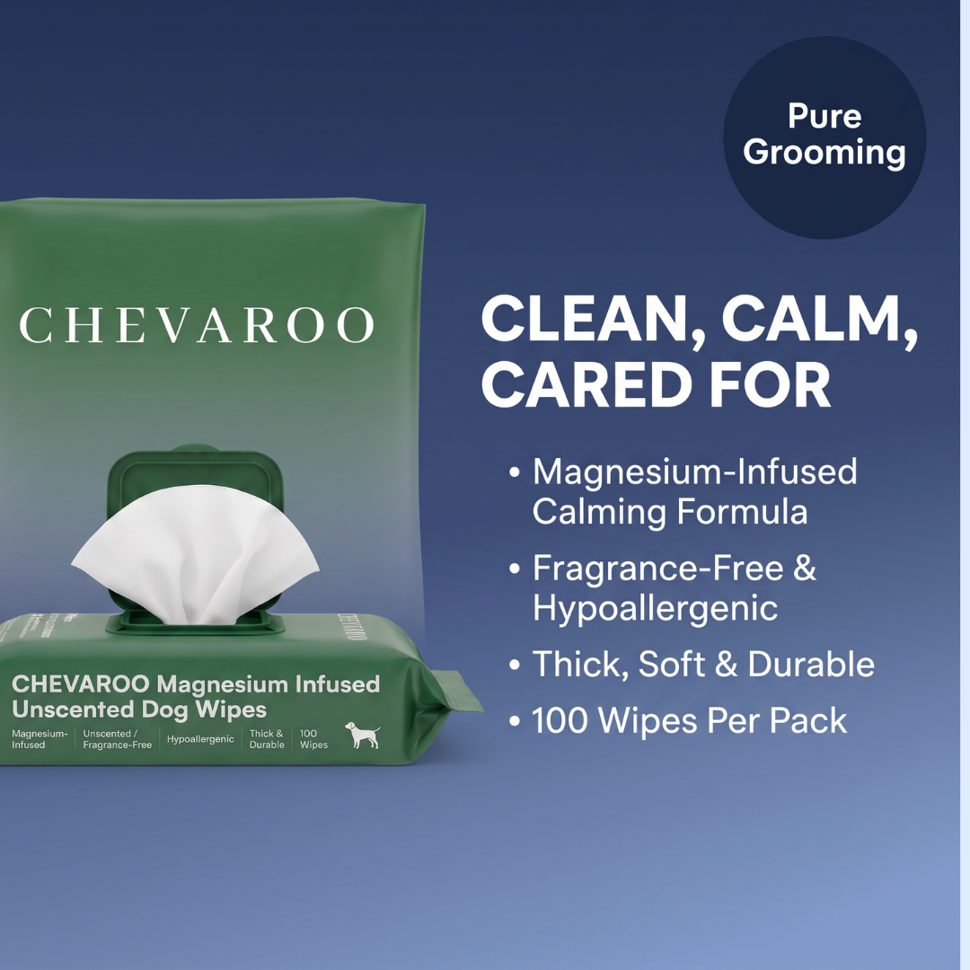 Chevaroo Magnesium Infused Unscented Dog Wipes