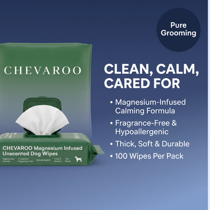 Chevaroo Magnesium Infused Unscented Dog Wipes