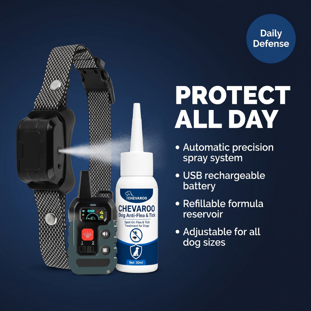 Chevaroo Dog Anti-Flea and Tick Spray Collar