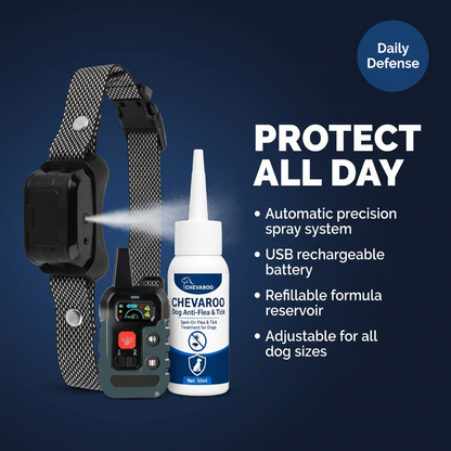 Chevaroo Dog Anti-Flea and Tick Spray Collar