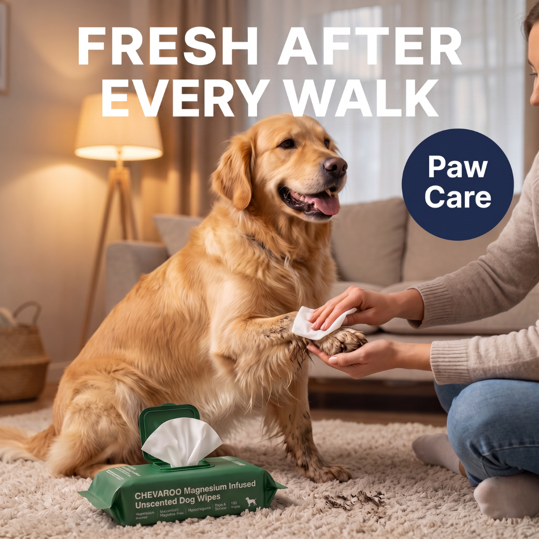 Chevaroo Magnesium Infused Unscented Dog Wipes