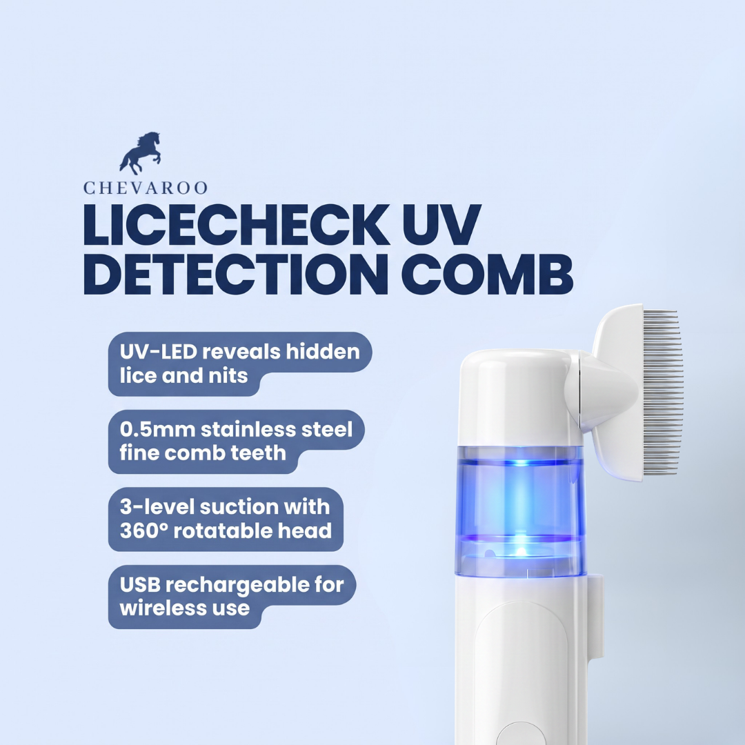 Chevaroo LiceCheck UV Lice & Mange Detection Comb