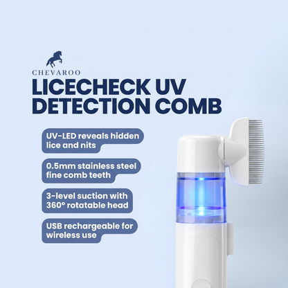 Chevaroo LiceCheck UV Lice & Mange Detection Comb
