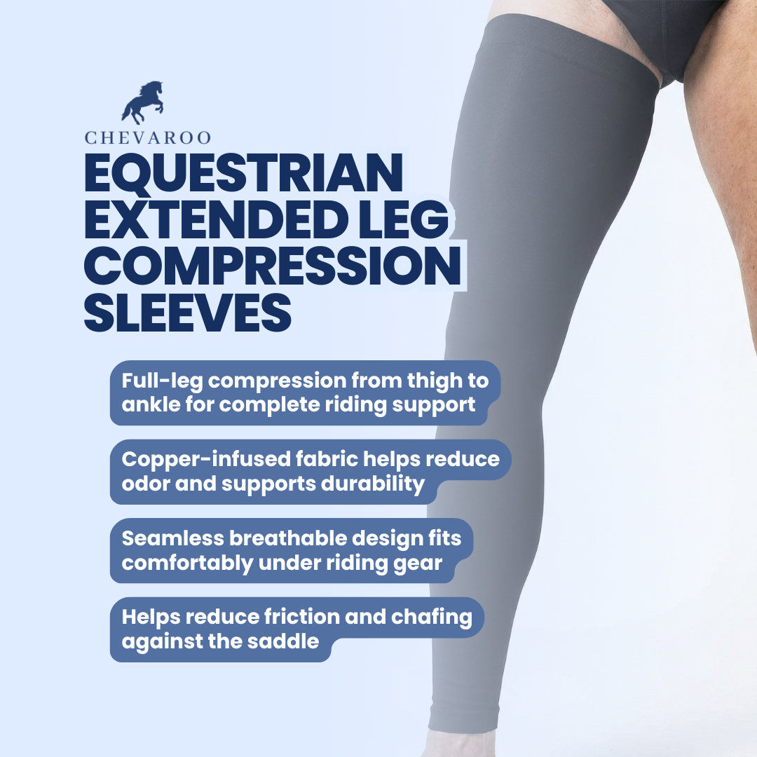 Chevaroo Equestrian Extended Leg Compression Sleeves