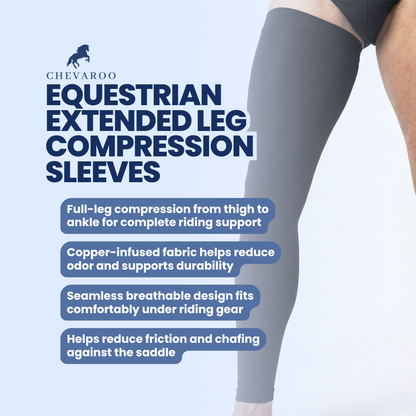 Chevaroo Equestrian Extended Leg Compression Sleeves