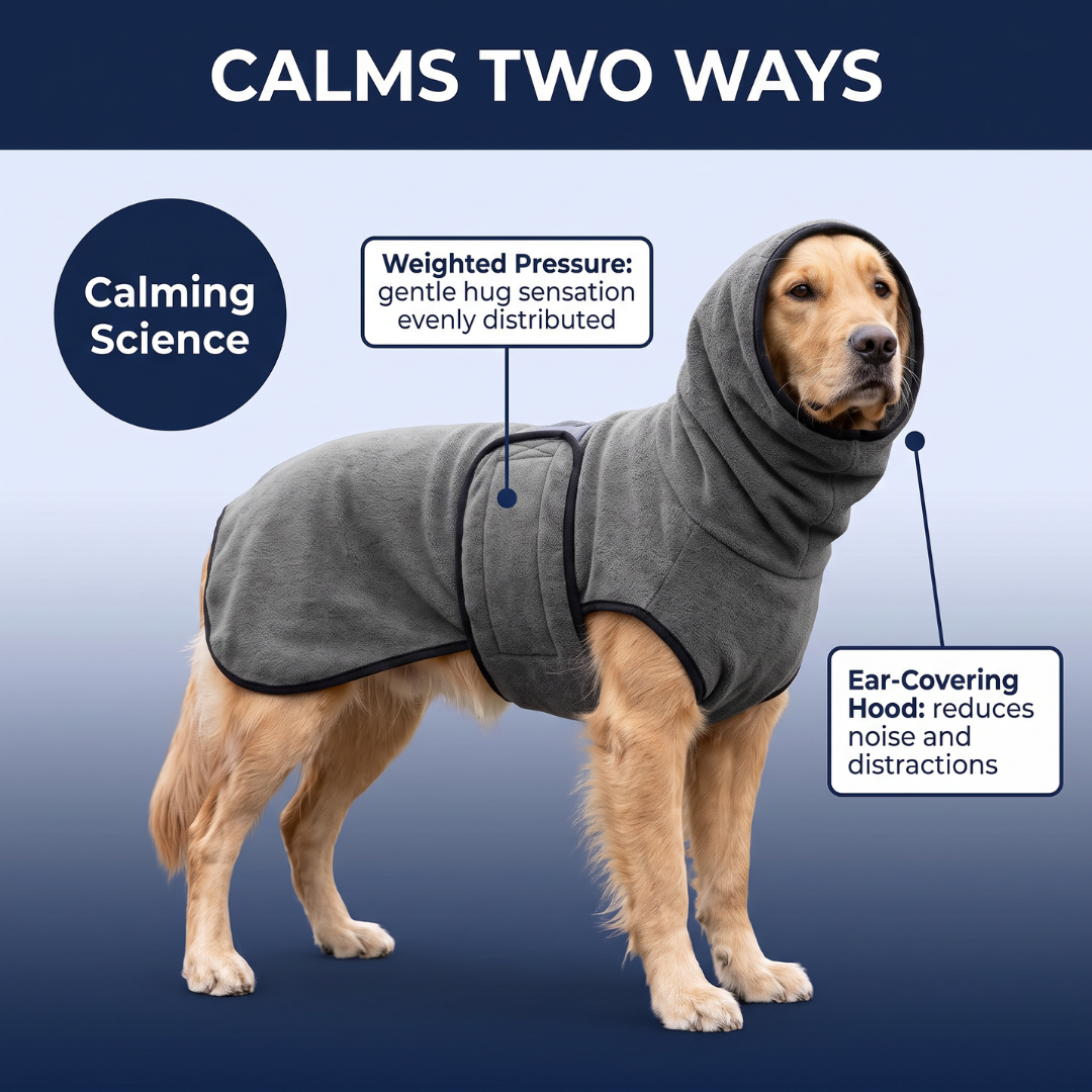 Chevaroo Weighted Calming Dog Hoodie 2.0