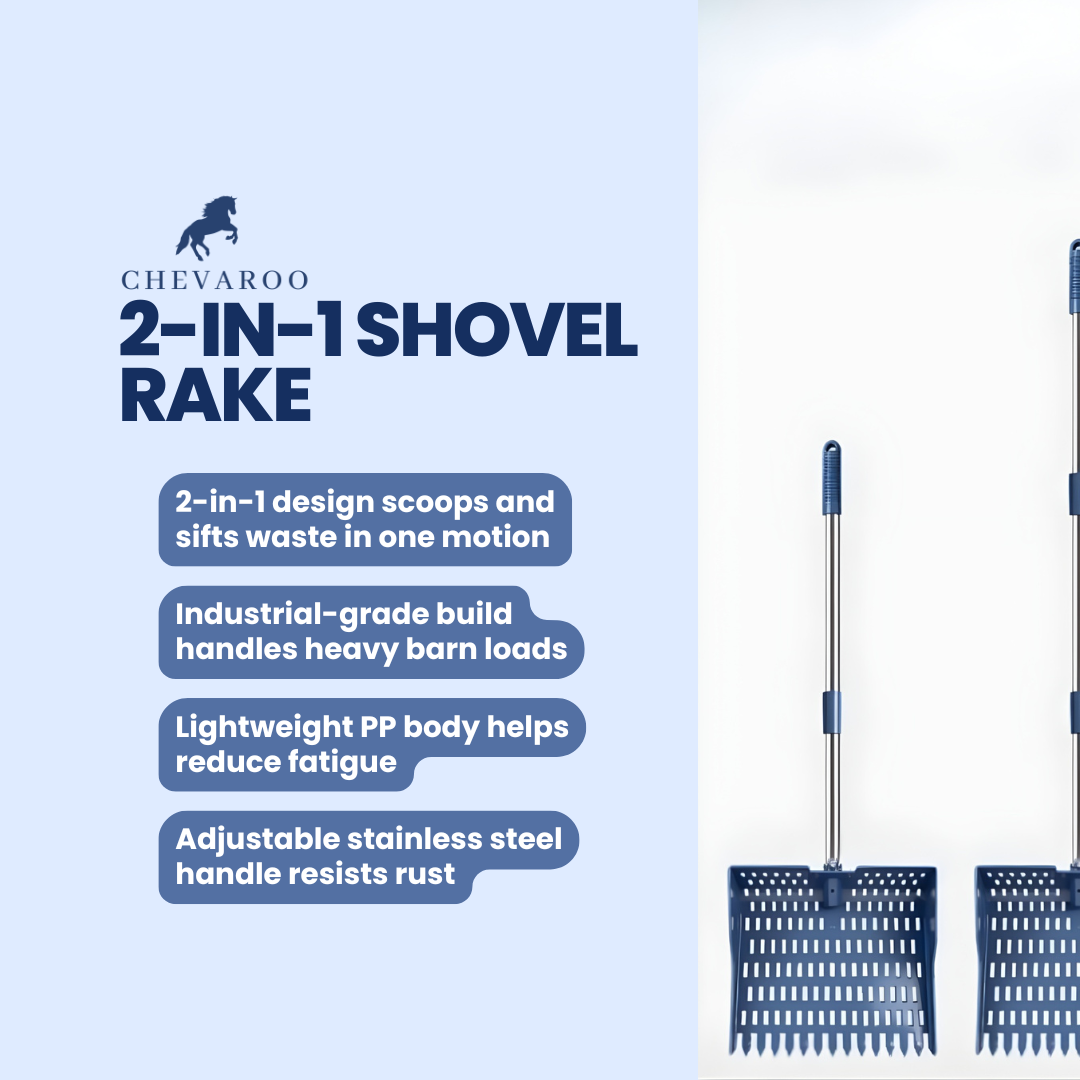 Chevaroo 2-in-1 Shovel Rake