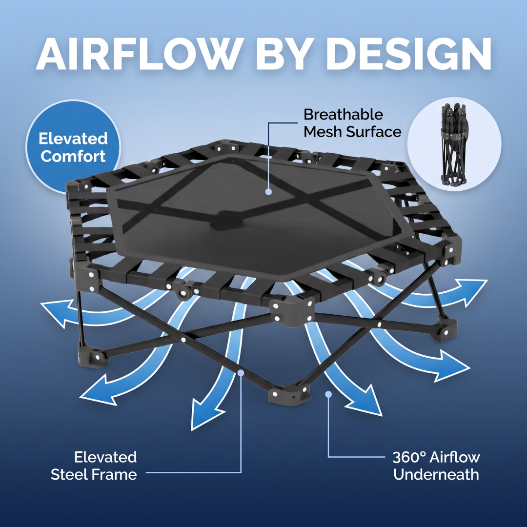 Chevaroo Indoor & Outdoor Elevated Foldable Dog Bed