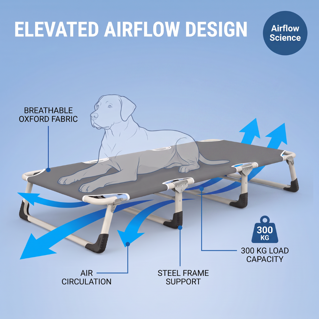 Chevaroo XXL Elevated Foldable Dog Bed
