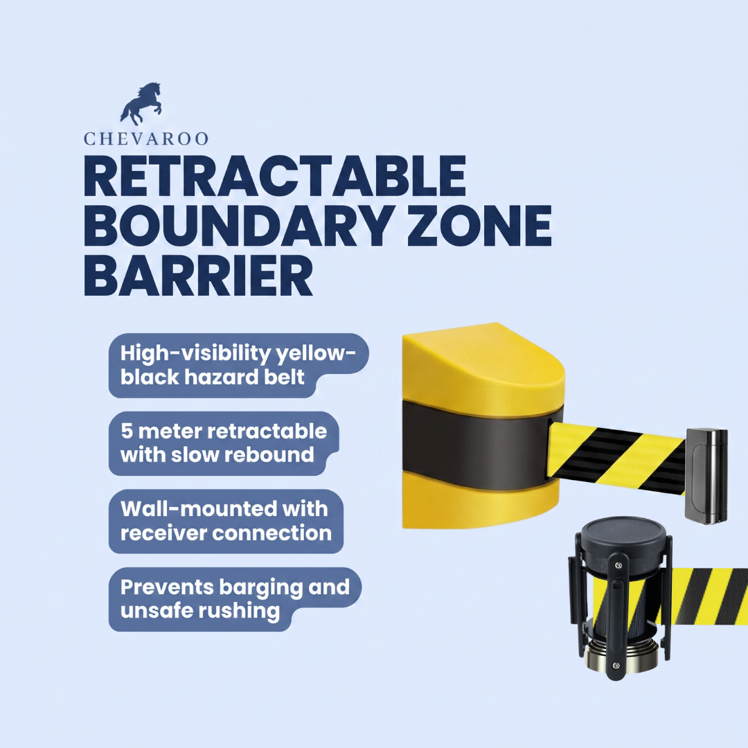 Chevaroo Retractable Boundary Zone Barrier