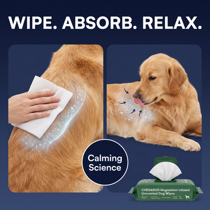 Chevaroo Magnesium Infused Unscented Dog Wipes