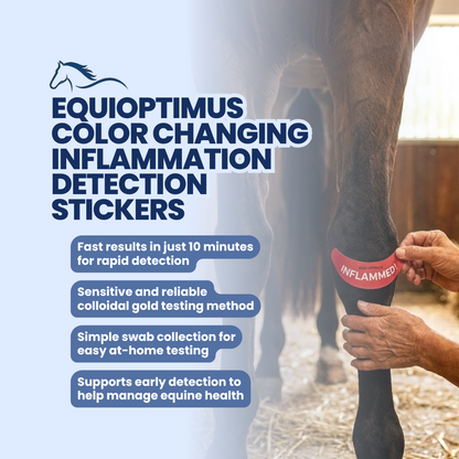 Autocollants de détection de l'inflammation à changement de couleur EquiOptimus