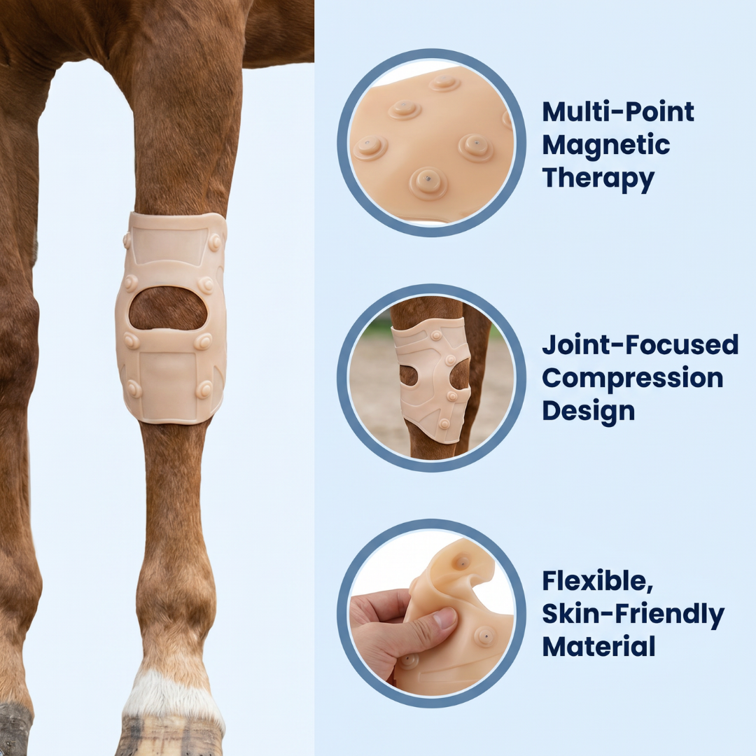 Chevaroo Magnetic Therapy Horse Knee and Hocks Support