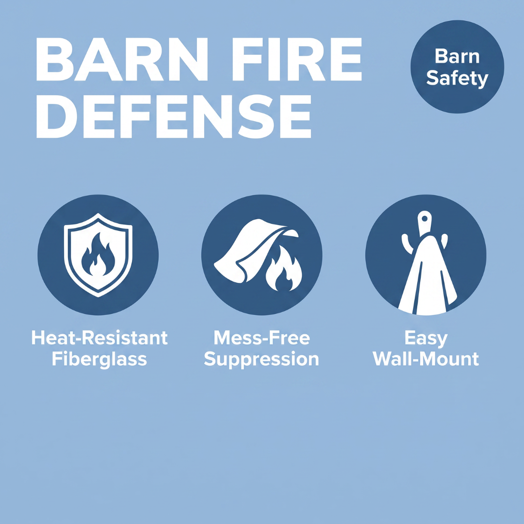 Chevaroo Barn Fire Blanket Extinguisher
