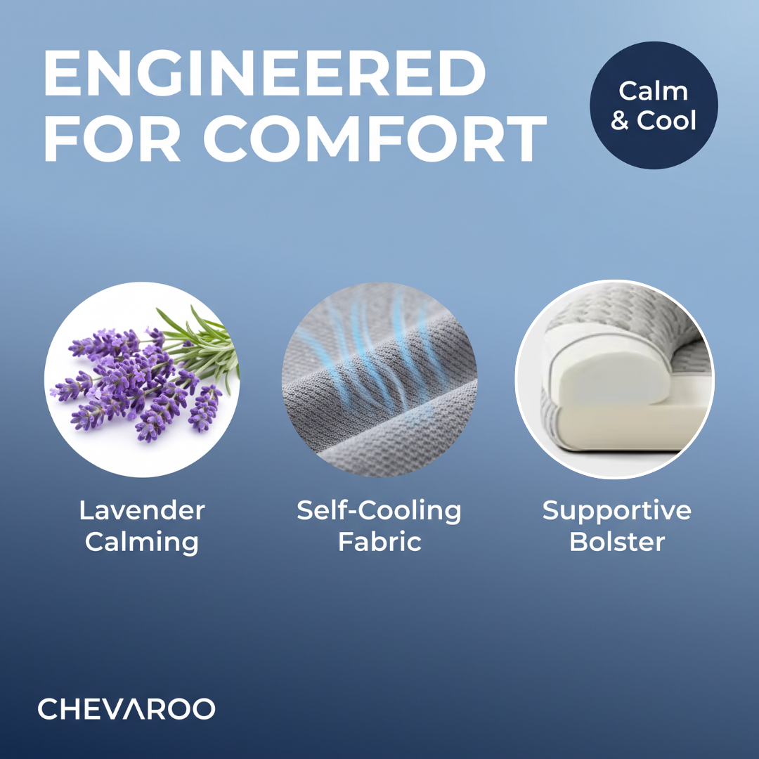 Chevaroo Lavender-Filled Pillow Calming Dog Bed