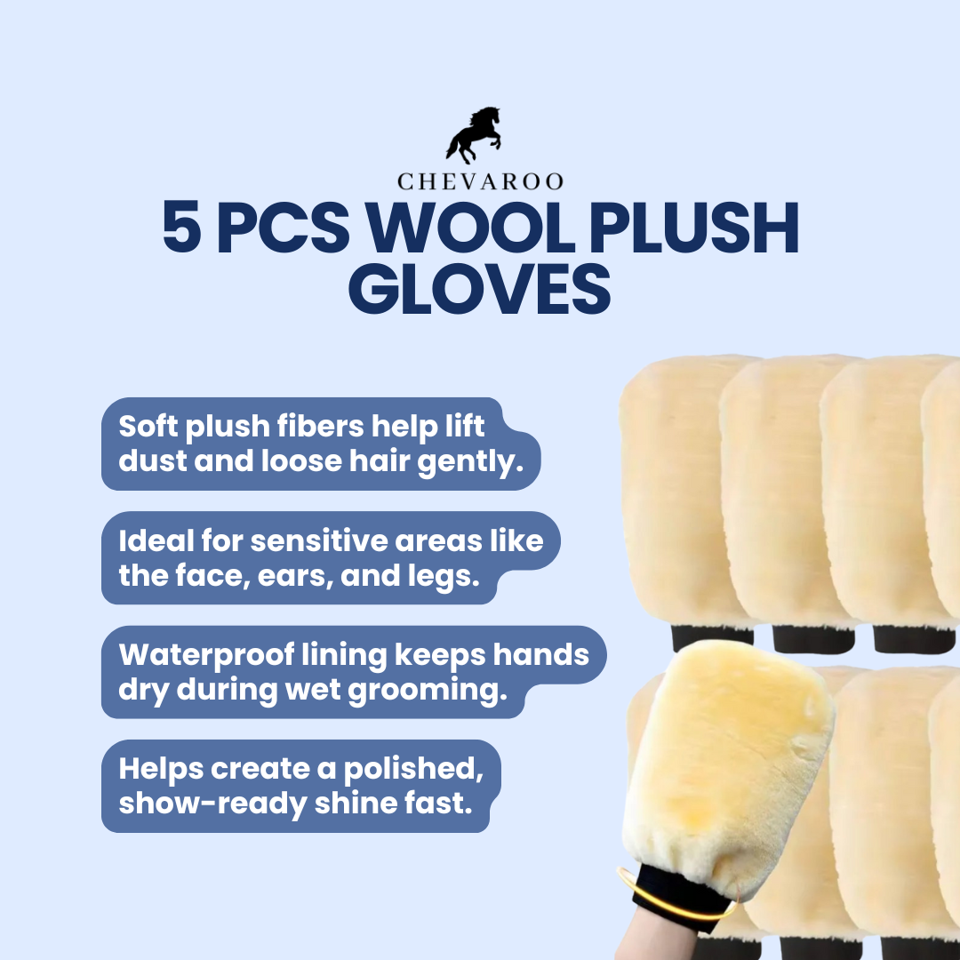 Chevaroo 5 Pcs Wool Plush Gloves