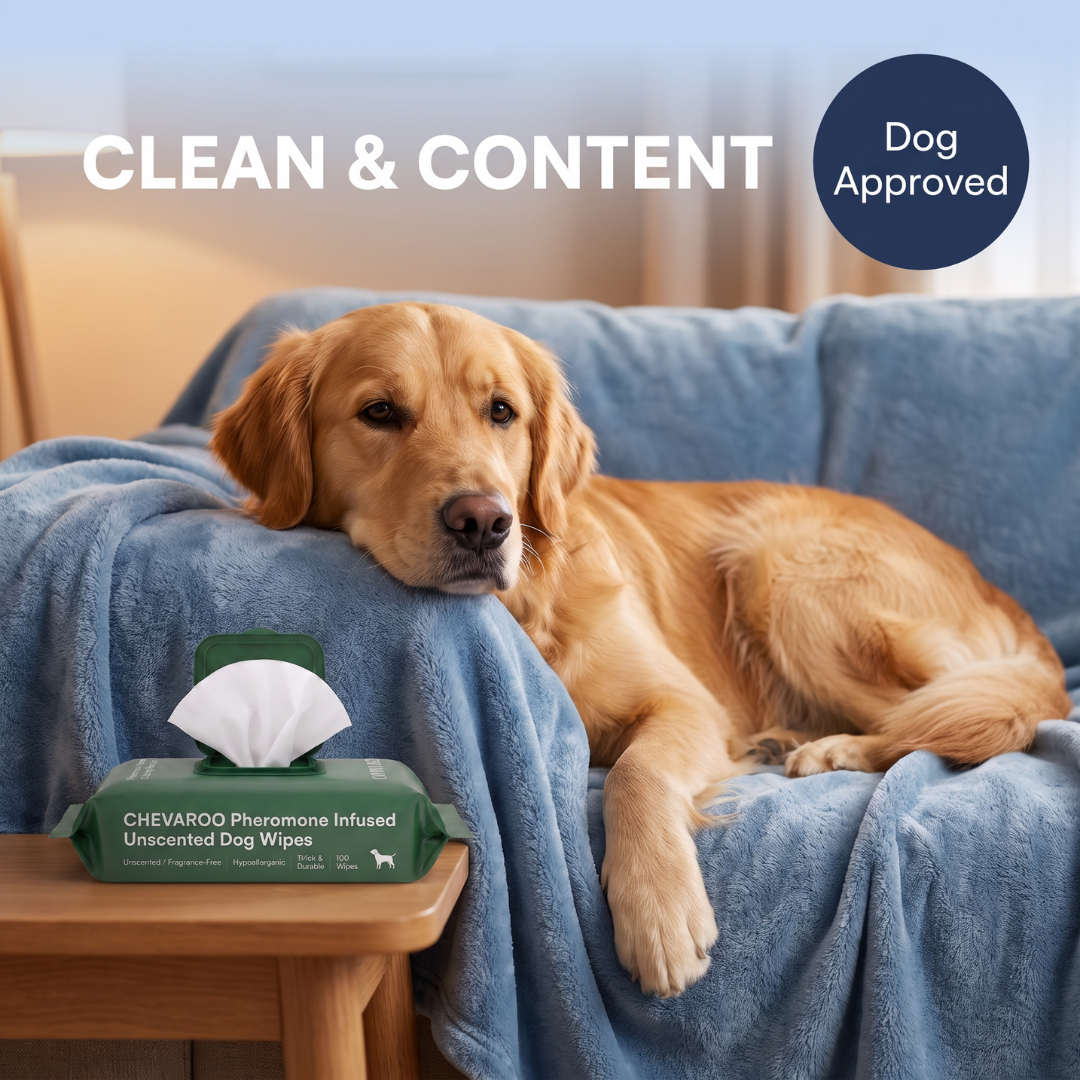 Chevaroo Pheromone Infused Unscented Dog Wipes