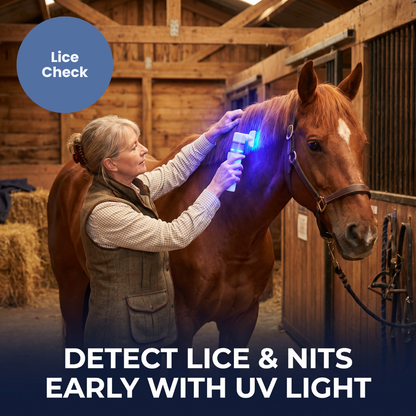 Chevaroo LiceCheck UV Lice & Mange Detection Comb