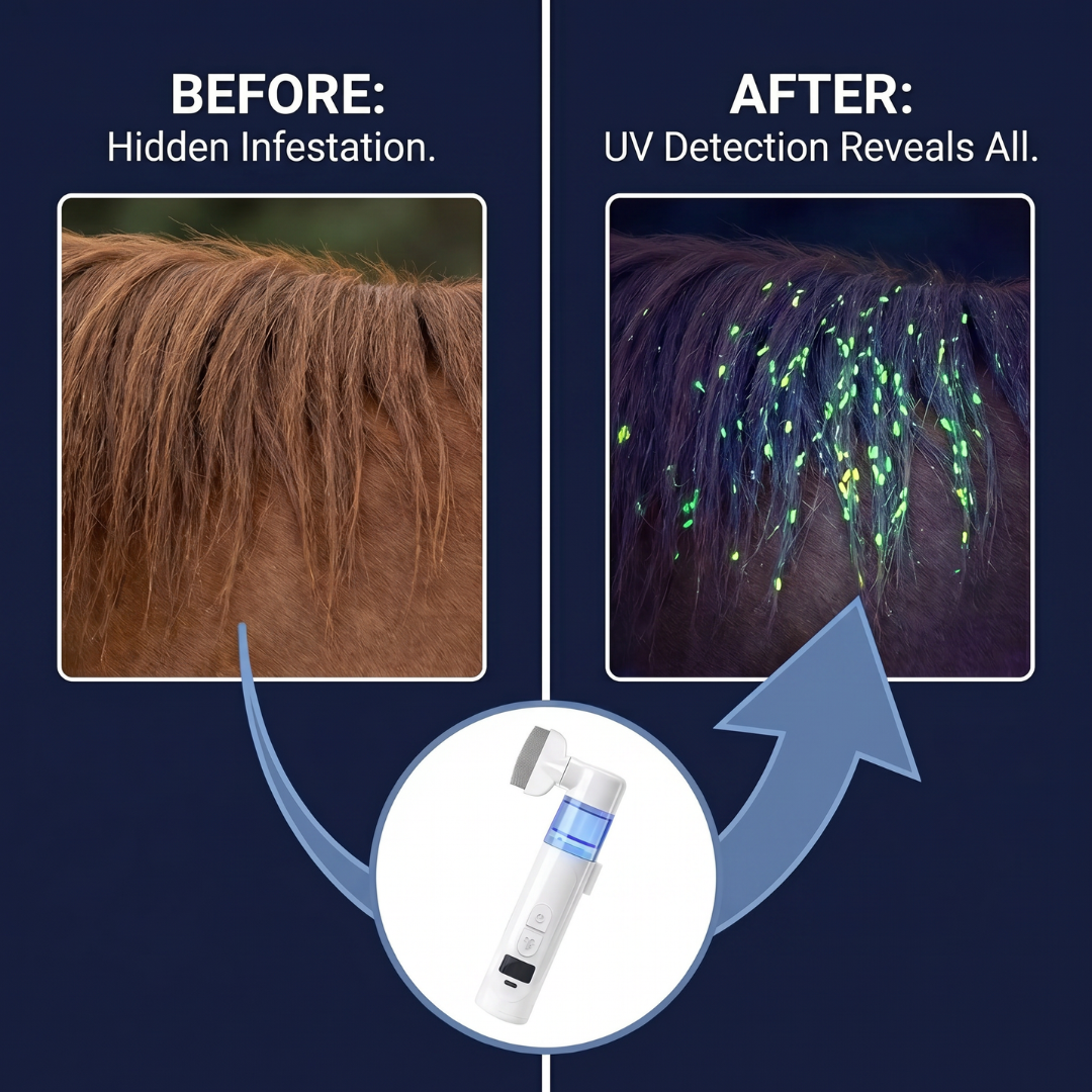 Chevaroo LiceCheck UV Lice & Mange Detection Comb