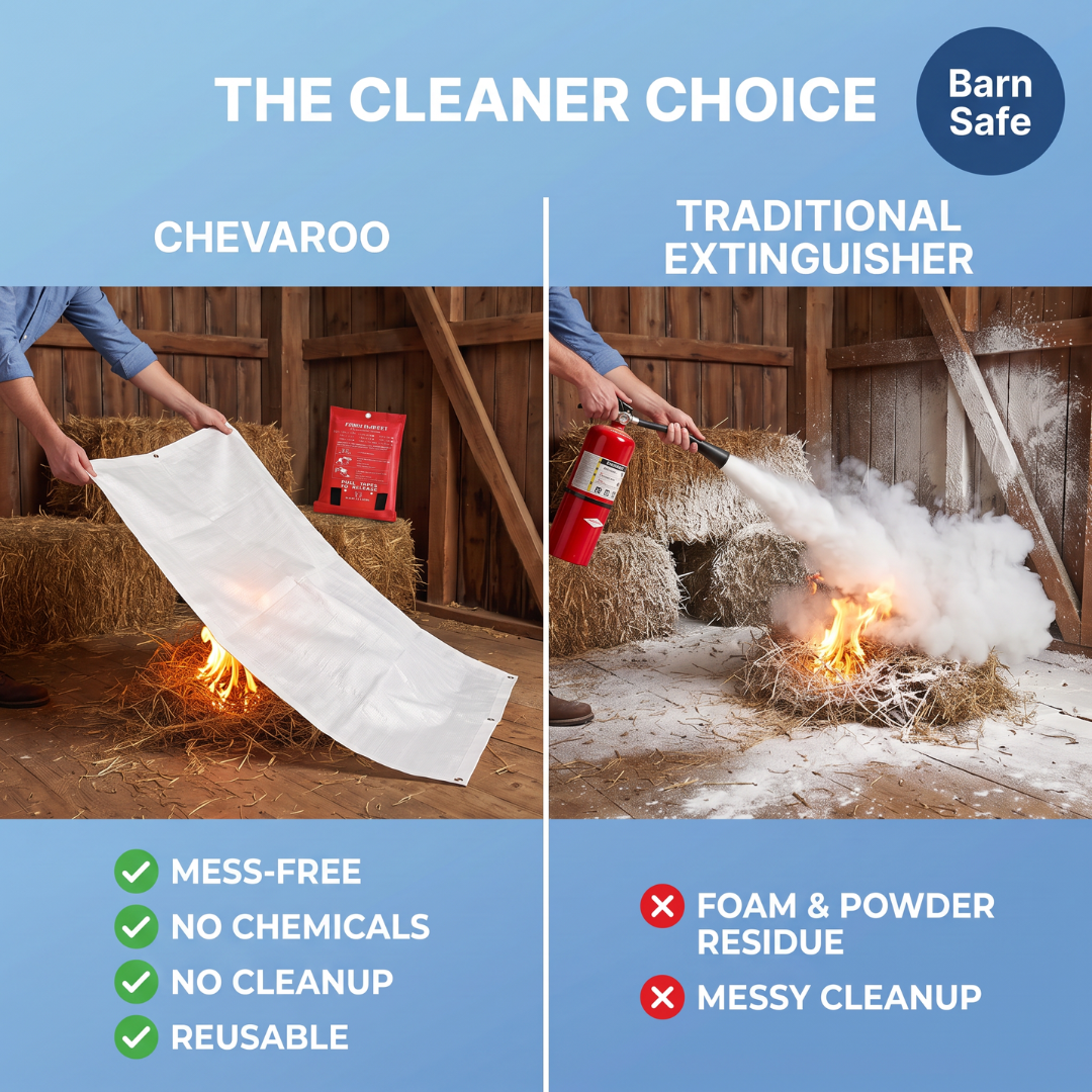 Chevaroo Barn Fire Blanket Extinguisher