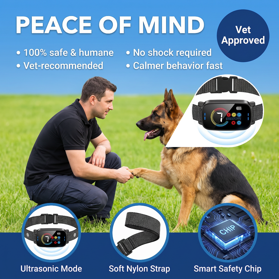 Chevaroo Ultrasonic Deterrent Anti-Barking & Calming Collar