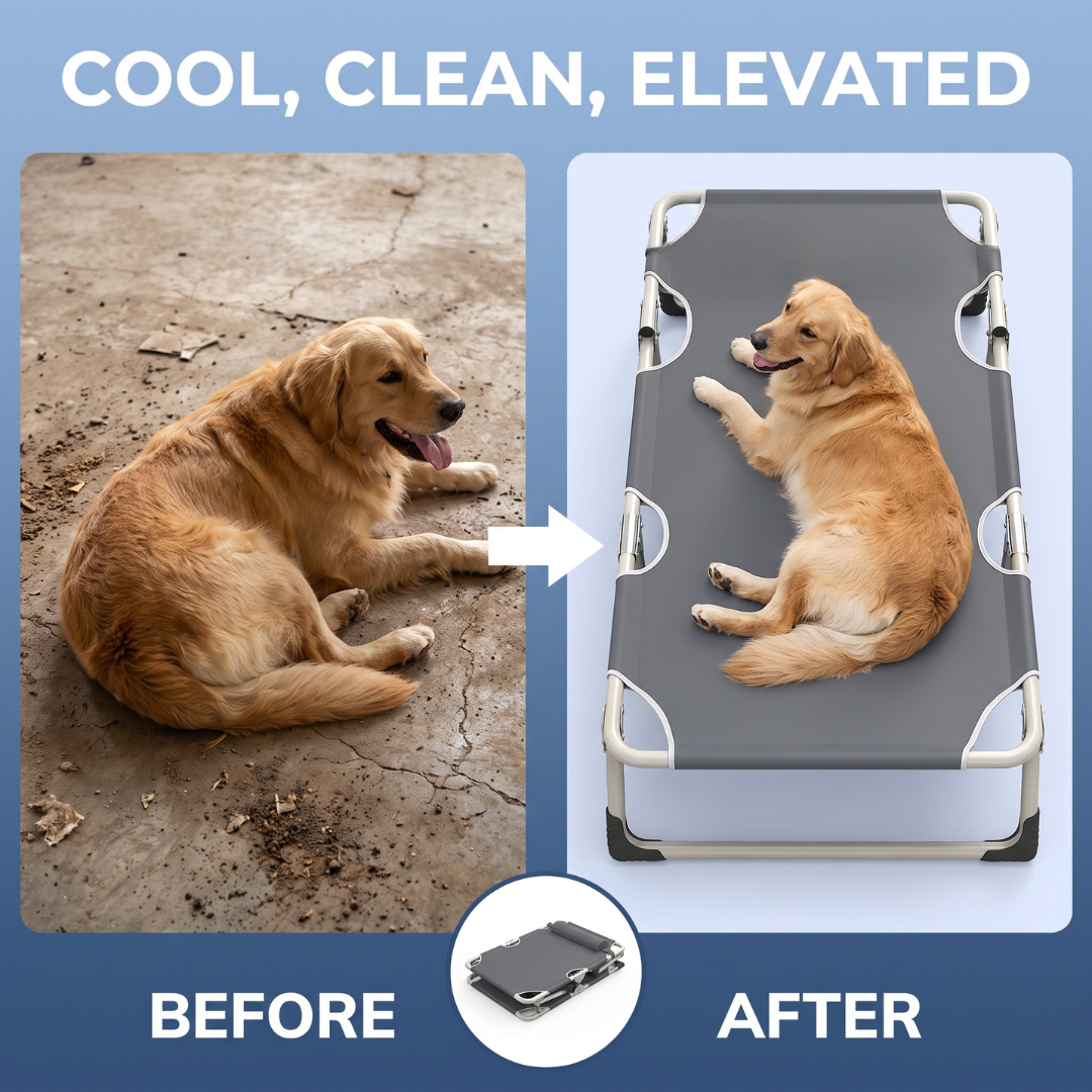 Chevaroo XXL Elevated Foldable Dog Bed
