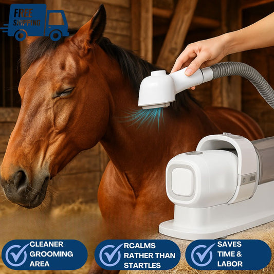 Chevaroo 5-in-1 Vacuum Horse Brush